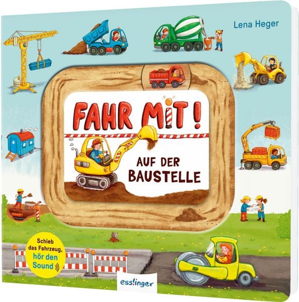 Produktbild: Meine Schiebebahn-Pappe (Soundbuch): Fahr mit auf der Baustelle