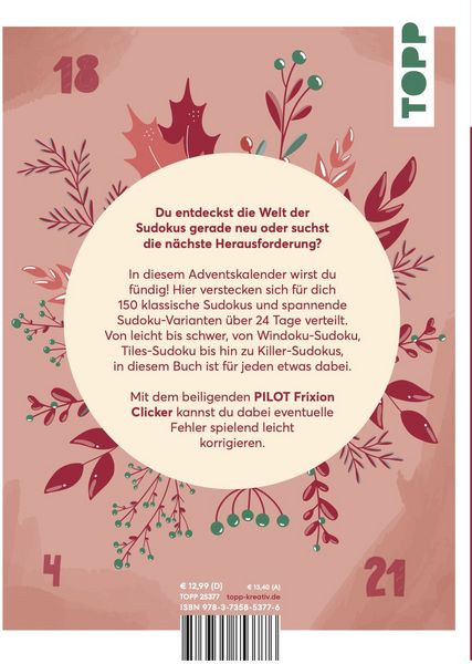 Produktbild: 24 DAYS R&Auml;TSELADVENTSKALENDER &ndash; Sudoku im Advent