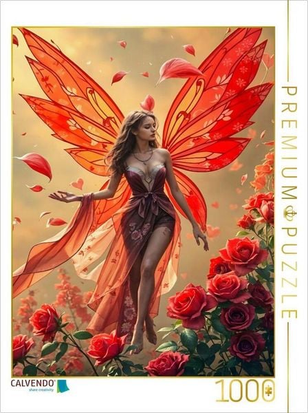 Produktbild: CALVENDO Puzzle Die Rosenfee des Februar - Ein Puzzle der leisen Liebe | 1000 Teile Lege-Gr&ouml;&szlig;e 64x48cm Foto-Puzzle f&uuml;r gl&uuml;ckliche Stunden