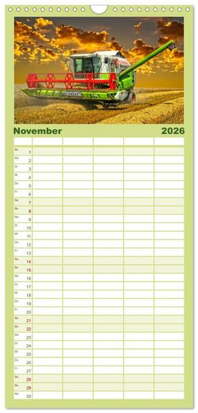 Produktbild: Familienplaner 2026 - Landwirtschaft - Hightech und Handarbeit mit 5 Spalten (Wandkalender, 21 x 45 cm) CALVENDO