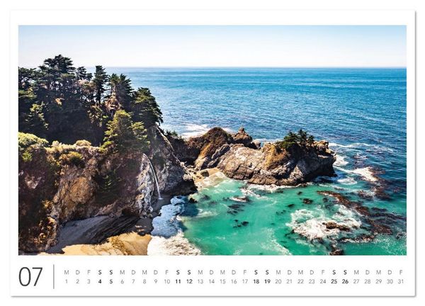 Produktbild: California Highway No. 1 - Die sch&ouml;nste K&uuml;stenstra&szlig;e der USA (Wandkalender 2026 DIN A4 quer), CALVENDO Monatskalender