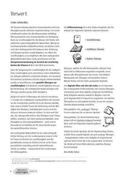 Produktbild: F&ouml;rdermaterial Lesefl&uuml;ssigkeit &ndash; Klasse 3 &ndash; 5