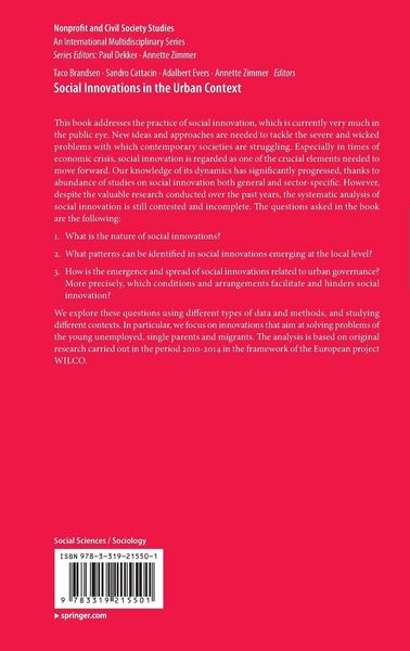 Produktbild: Social Innovations in the Urban Context