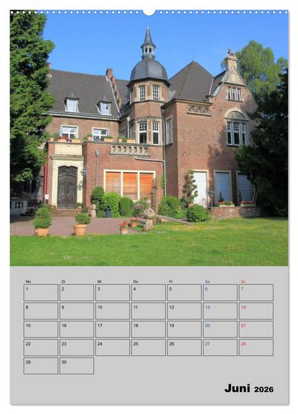 Produktbild: D&uuml;sseldorfer Burgen und Schl&ouml;sser (hochwertiger Premium Wandkalender 2026 DIN A2 hoch), Kunstdruck in Hochglanz