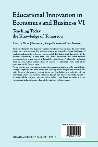 Produktbild: Educational Innovation in Economics and Business VI