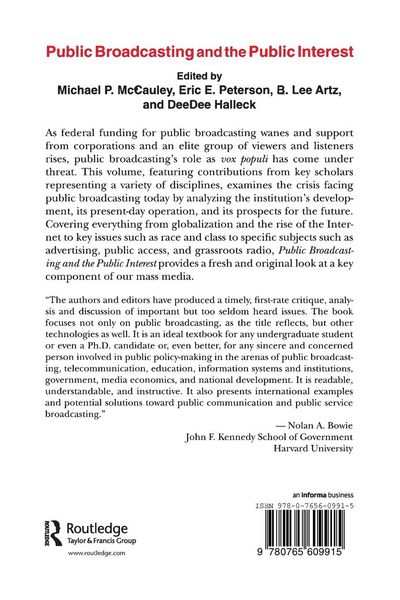 Produktbild: Public Broadcasting and the Public Interest