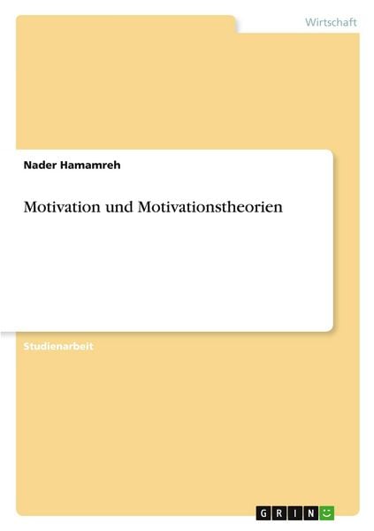 Produktbild: Motivation und Motivationstheorien