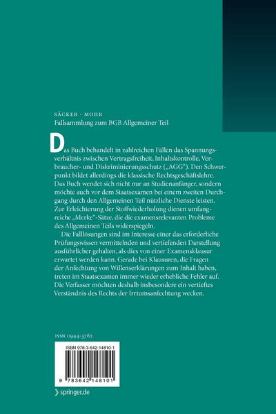 Produktbild: Fallsammlung zum BGB Allgemeiner Teil