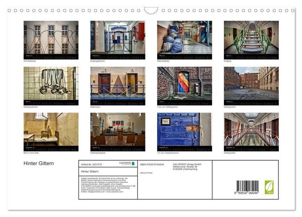 Produktbild: Hinter Gittern (Wandkalender 2026 DIN A3 quer), CALVENDO Monatskalender