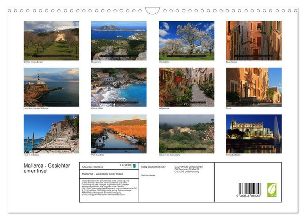 Produktbild: Mallorca - Gesichter einer Insel (Wandkalender 2026 DIN A3 quer), CALVENDO Monatskalender
