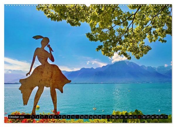 Produktbild: Montreux - ein Juwel am Ufer des Genfersees (hochwertiger Premium Wandkalender 2026 DIN A2 quer), Kunstdruck in Hochglanz