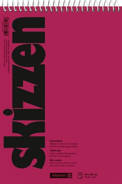 Produktbild: Brunnen Skizzenblock A5 110g 30Bl Spirale
