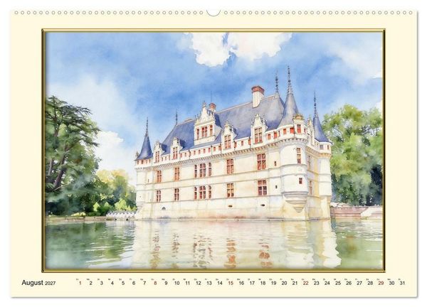 Produktbild: M&auml;rchenschl&ouml;sser an der Loire (hochwertiger Premium Wandkalender 2027 DIN A2 quer), Kunstdruck in Hochglanz