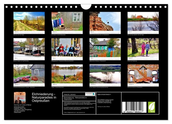 Produktbild: Elchniederung - Naturparadies in Ostpreu&szlig;en (Wandkalender 2026 DIN A4 quer), CALVENDO Monatskalender