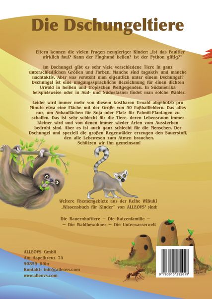 Produktbild: "WiBuKi" Wissensbuch f&uuml;r Kinder: Die Dschungleltiere