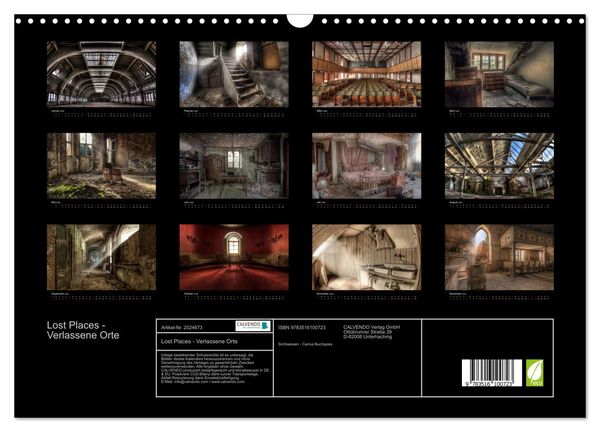 Produktbild: Lost Places - Verlassene Orte (Wandkalender 2026 DIN A3 quer), CALVENDO Monatskalender