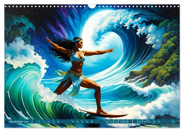 Produktbild: Die Wellenbezwinger (Wandkalender 2026 DIN A3 quer), CALVENDO Monatskalender