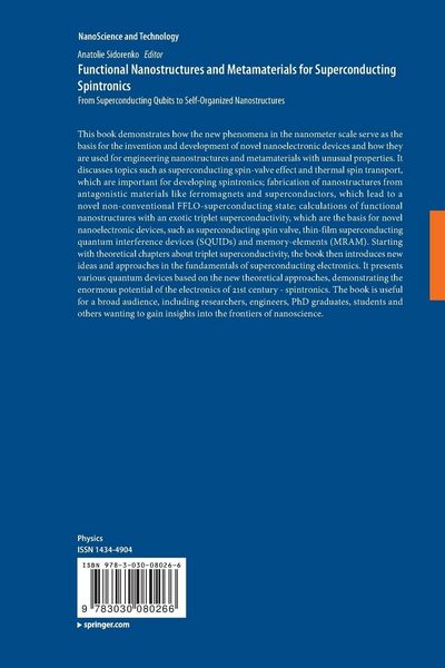 Produktbild: Functional Nanostructures and Metamaterials for Superconducting Spintronics