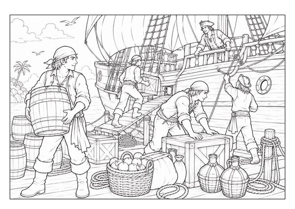 Produktbild: Piraten Malbuch f&uuml;r Kinder von 6&ndash;10 Jahren mit 50 spannenden Ausmalbildern