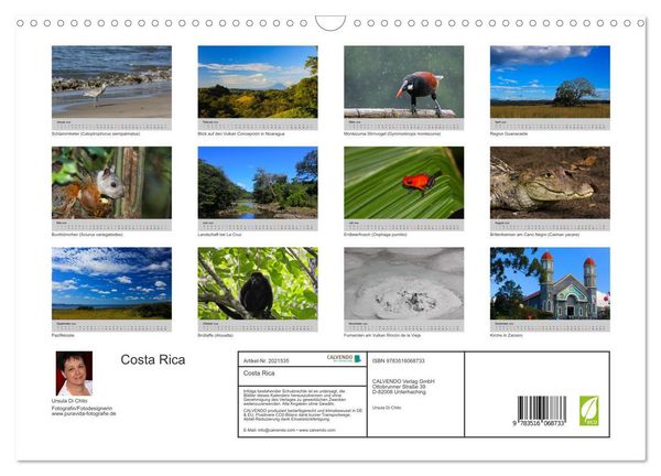 Produktbild: Costa Rica (Wandkalender 2026 DIN A3 quer), CALVENDO Monatskalender