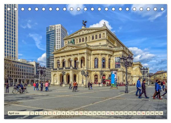 Produktbild: Frankfurt - meine Stadt mit viel Herz (Tischkalender 2026 DIN A5 quer), CALVENDO Monatskalender