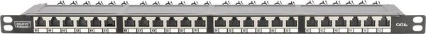 Produktbild: Digitus DN-91624S-SL-EA 24 Port Netzwerk-Patchpanel 483mm (19\") CAT 6a 0.5 HE