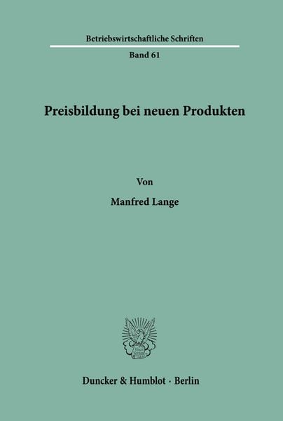 Produktbild: Preisbildung bei neuen Produkten.
