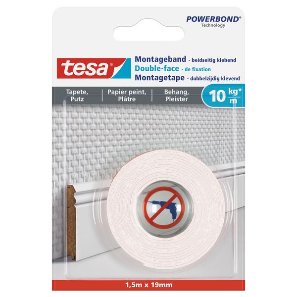 Produktbild: tesa Montageband Tapete & Putz 10kg