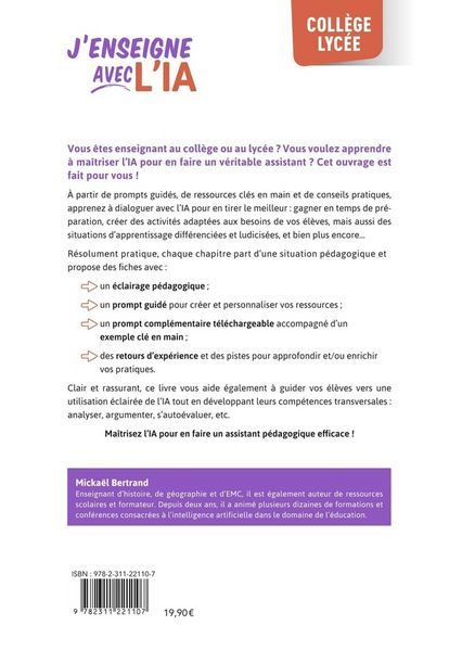 Produktbild: J'enseigne avec l'IA : guide pratique de l'IA au service de