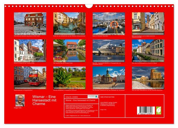 Produktbild: Wismar &ndash; Eine Hansestadt mit Charme (Wandkalender 2026 DIN A3 quer), CALVENDO Monatskalender