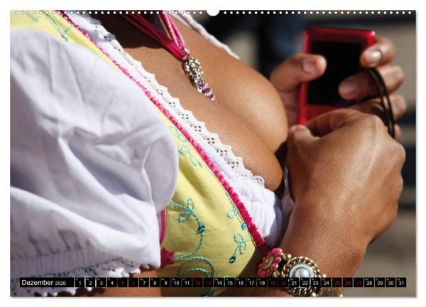 Produktbild: Bayerische Balkone, Einblicke ins Dirndl - bezaubernd (hochwertiger Premium Wandkalender 2026 DIN A2 quer), Kunstdruck in Hochglanz
