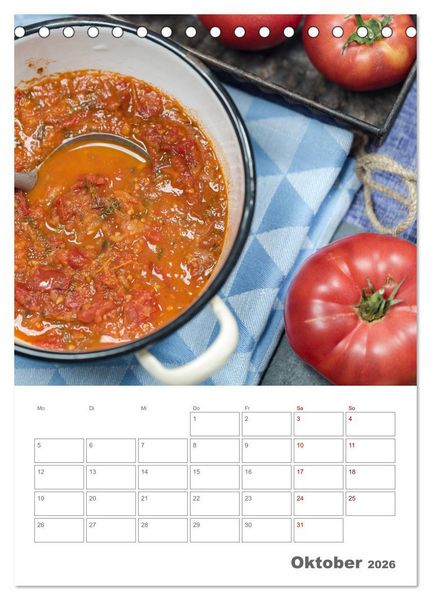 Produktbild: Historische Tomaten - Ein K&uuml;chen Terminplaner (Tischkalender 2026 DIN A5 hoch), CALVENDO Monatskalender