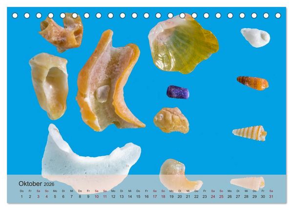 Produktbild: rosaroter korallensand (Tischkalender 2026 DIN A5 quer), CALVENDO Monatskalender