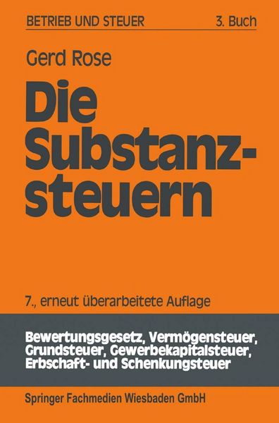 Produktbild: Die Substanzsteuern