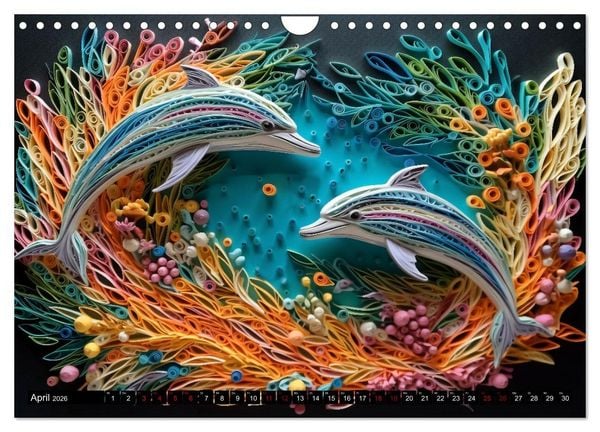 Produktbild: Quilling Inspirationen (Wandkalender 2026 DIN A4 quer), CALVENDO Monatskalender