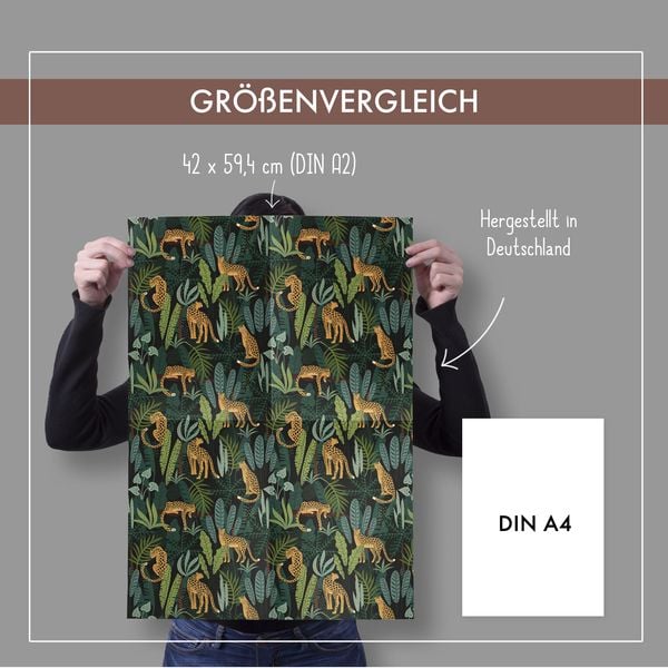 Produktbild: Geschenkpapier-Set: Leopard (vegan, Blauer Engel, Recyclingpapier)
