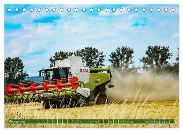 Produktbild: Landwirtschaft - Giganten im Kornfeld (Tischkalender 2026 DIN A5 quer), CALVENDO Monatskalender