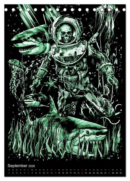 Produktbild: BLOODBOY/DARK ILLUSTRATION (Tischkalender 2026 DIN A5 hoch), CALVENDO Monatskalender