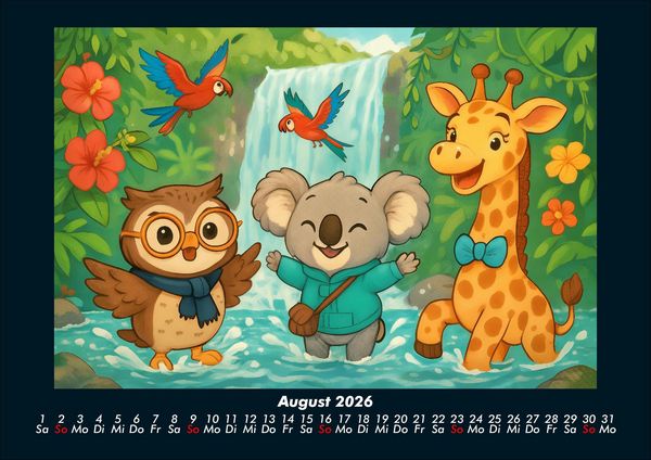 Produktbild: Ollie, Kiki & Nala - Fest der Freundschaft 2026 Fotokalender DIN A4