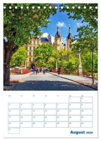 Produktbild: Residenzstadt Schwerin - Mecklenburg-Vorpommern - Terminplaner (Tischkalender 2026 DIN A5 hoch), CALVENDO Monatskalender