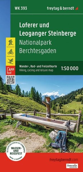 Produktbild: Freytag & berndt Wanderkarte WK 393 Loferer und Leoganger Steinberge, Nationalpark Berchtesgaden 1:50.000