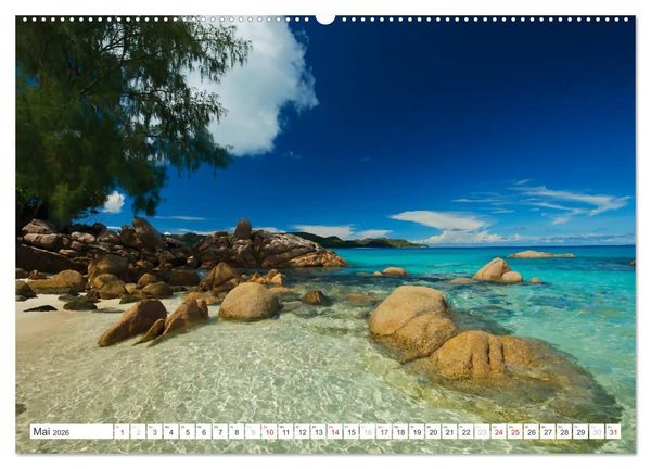 Produktbild: Seychellen - Ein letztes Paradies auf Erden (Wandkalender 2026 DIN A2 quer), CALVENDO Monatskalender