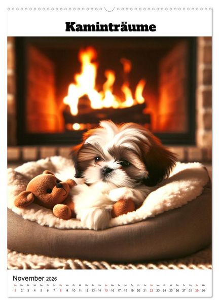 Produktbild: Hundewelpen zum Verlieben (hochwertiger Premium Wandkalender 2026 DIN A2 hoch), Kunstdruck in Hochglanz