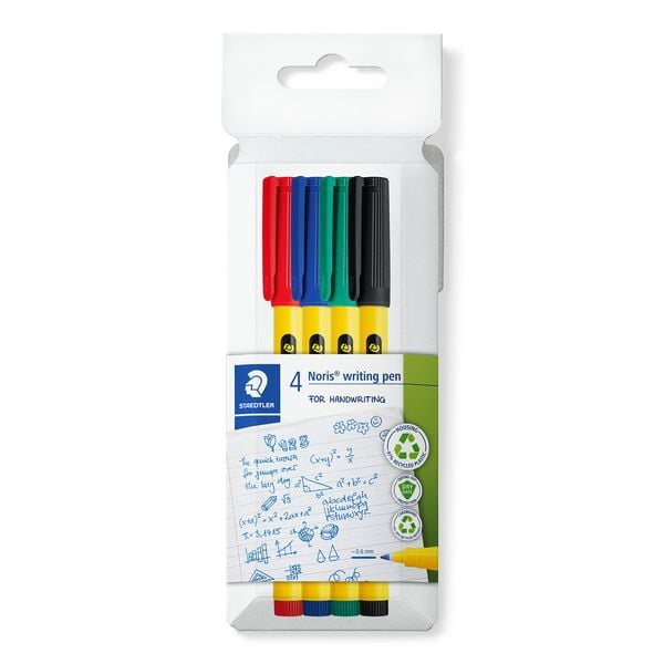STAEDTLER Noris writing pen 307, 4 Fineliner
