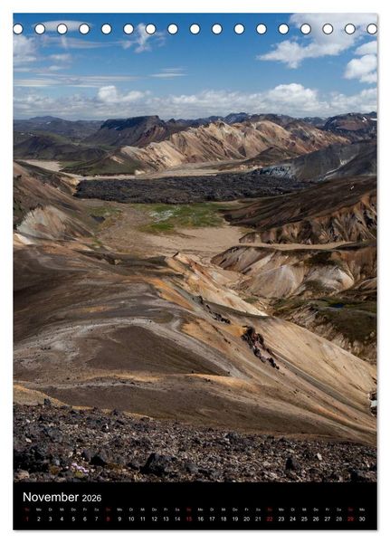 Produktbild: Island - Der Laugavegur-Kalender 2026 (Tischkalender 2026 DIN A5 hoch), CALVENDO Monatskalender