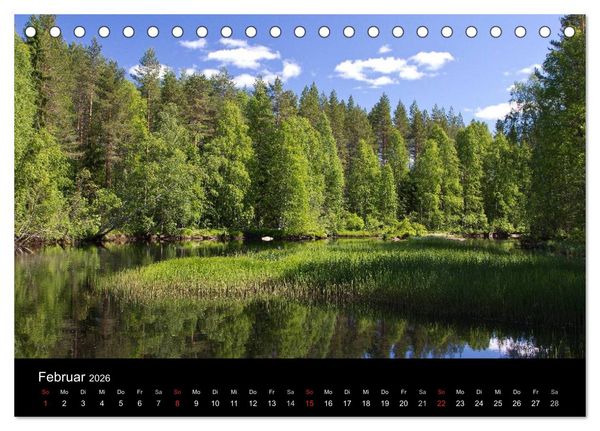 Produktbild: Finnland - Land der tausend Seen (Tischkalender 2026 DIN A5 quer), CALVENDO Monatskalender