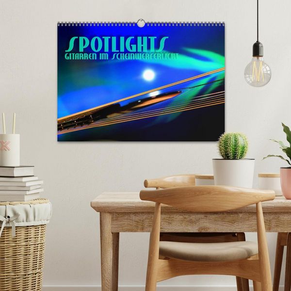 Produktbild: SPOTLIGHTS - Gitarren im Scheinwerferlicht (Wandkalender 2026 DIN A3 quer), CALVENDO Monatskalender