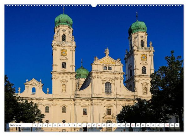Produktbild: Passau die Barockstadt an der Donau (hochwertiger Premium Wandkalender 2026 DIN A2 quer), Kunstdruck in Hochglanz
