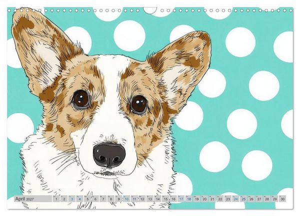 Produktbild: Corgi-Charme (Wandkalender 2027 DIN A3 quer), CALVENDO Monatskalender