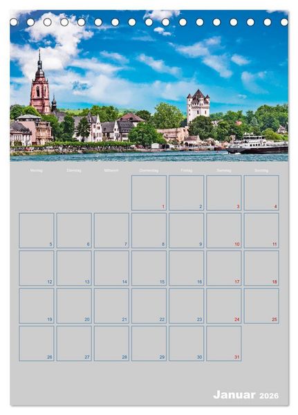 Produktbild: ELTVILLE &ndash; Wein-, Sekt- und Rosenstadt am Rhein (Tischkalender 2026 DIN A5 hoch), CALVENDO Monatskalender
